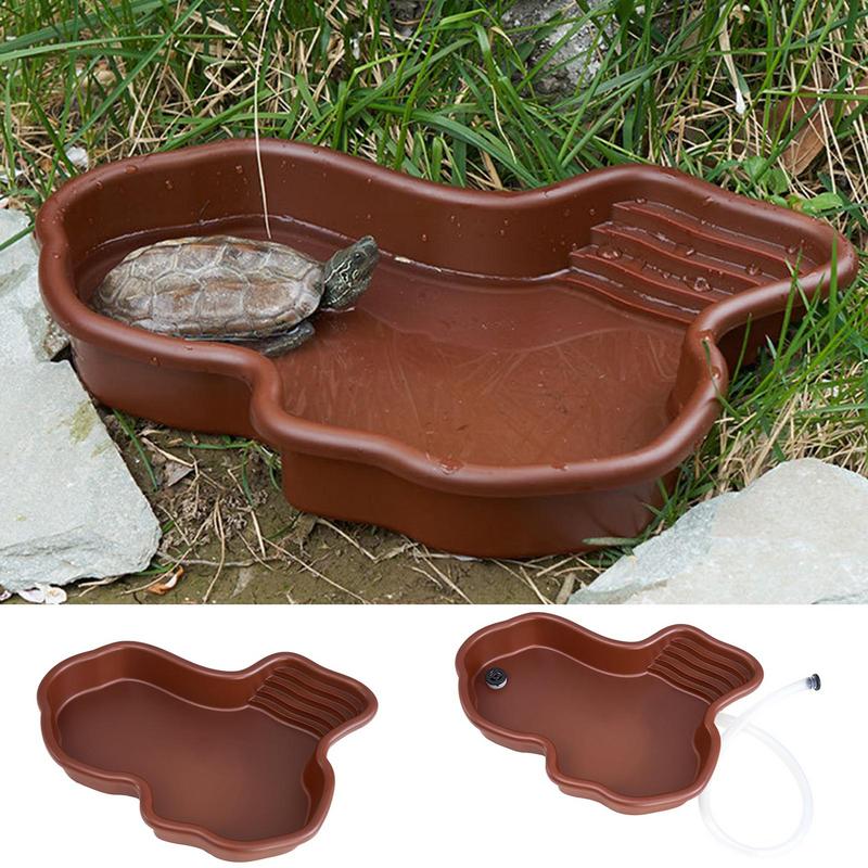 Water Dish Reptile - Kolam mandi reptil piring makan kura-kura,