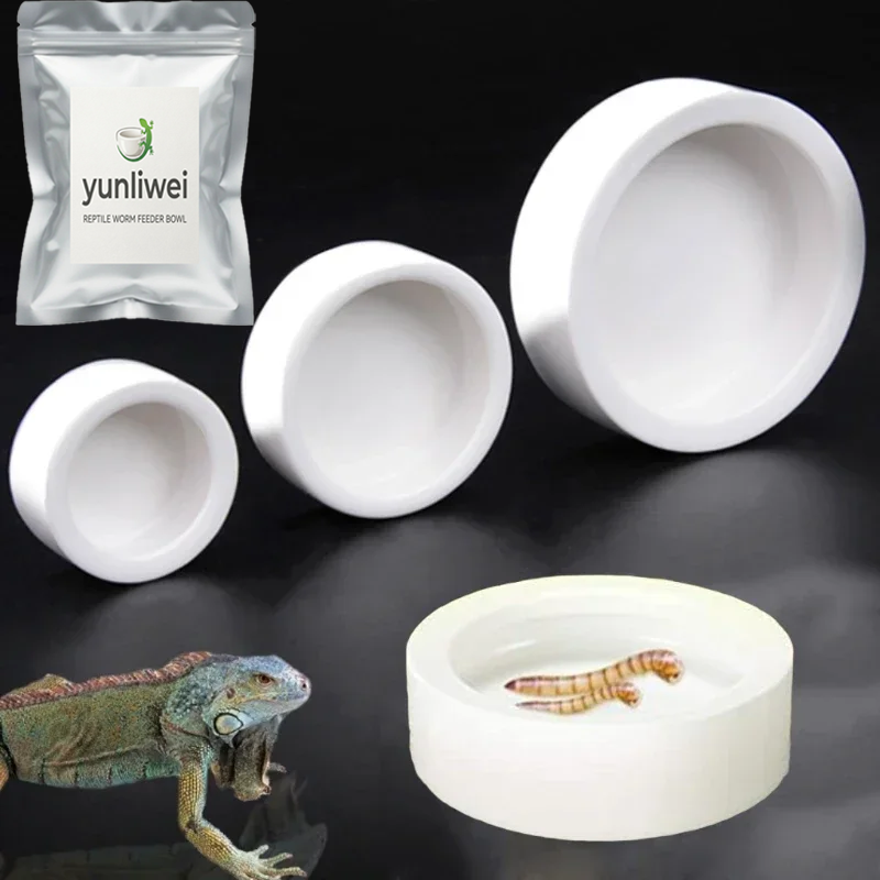 Water Dish Reptile - Mangkuk Makanan Reptil Anti Lari, Wadah