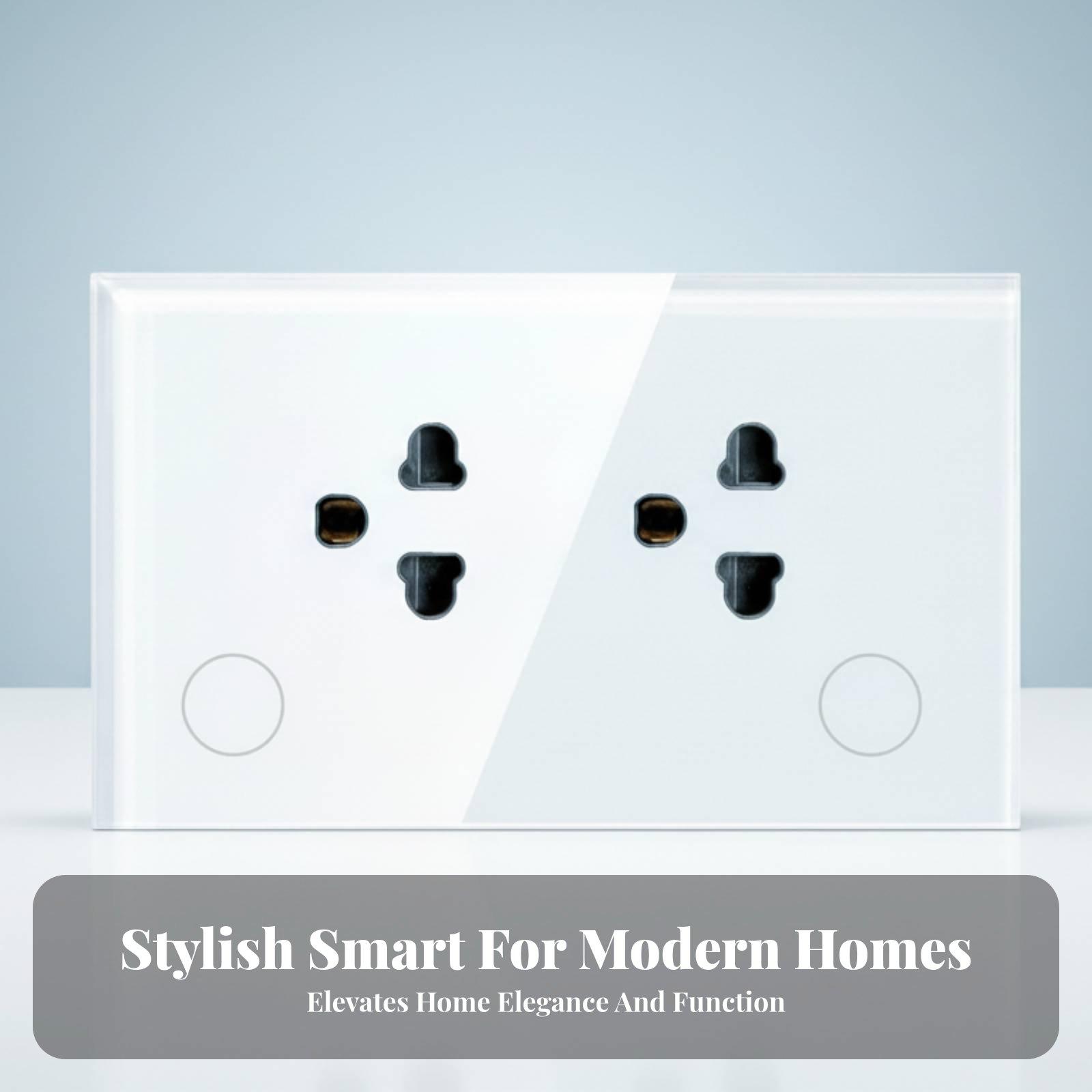 Timer Dual Outlet - Stopkontak Dinding Wifi dengan Dual Outlet
