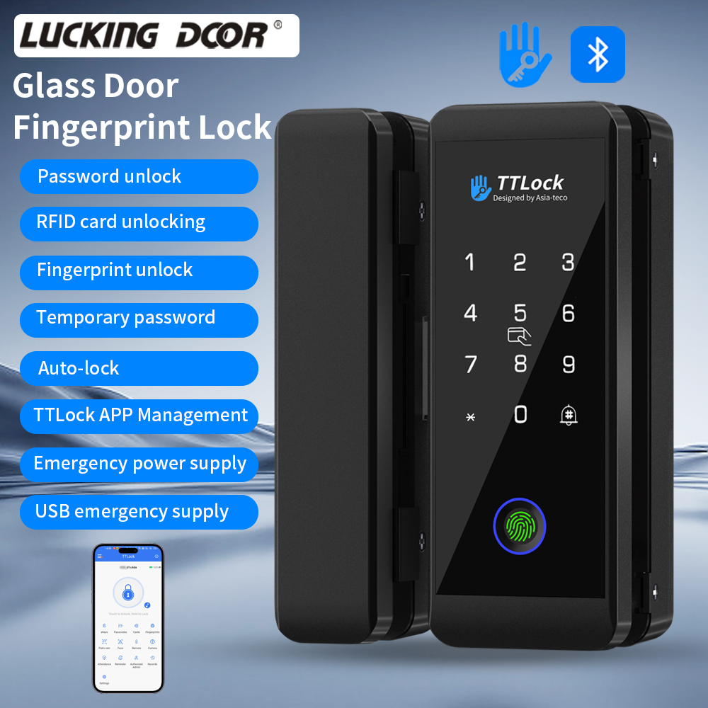Kunci Pintu Kaca Pintar TTLOCK - Glass Door Hinge ulasan dan harga